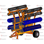 Дисковый мульчировщик полуприцепной ДМ-8х2СП
